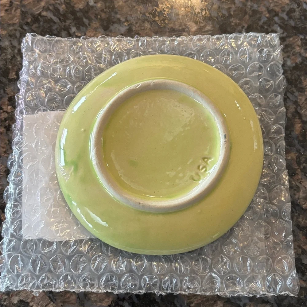 Garlic Grater Plate Sage Green Mincer Kitchen Cooking 4.5” Saucer Easy to Use